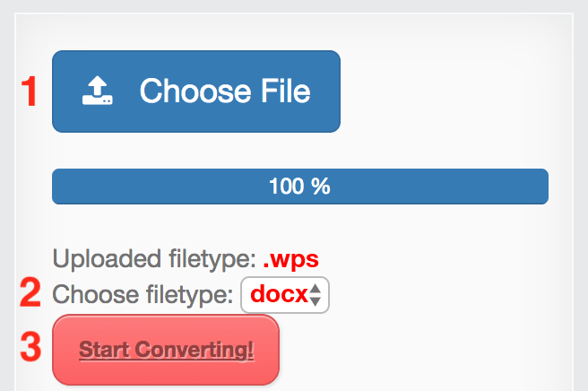 How to convert WPS files online to DOCX